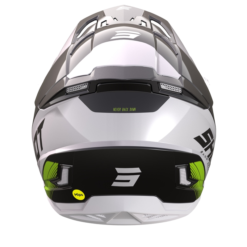 Motorcrosshelm Shot Core Fast zwart-wit-geel uitverkoop