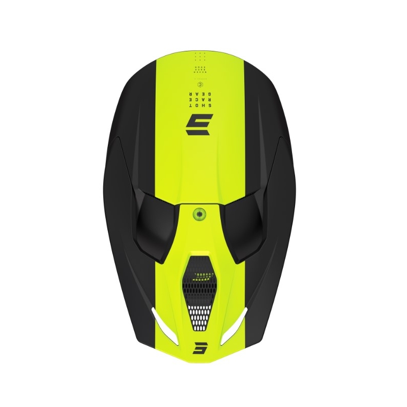 Motorcrosshelm Shot Race Camo zwart-grijs-fluo geel uitverkoop