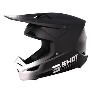 Motorcrosshelm Shot Race Raw zwart-wit uitverkoop
