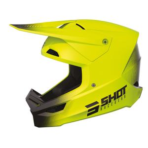 Motorcrosshelm Shot Race Raw zwart-fluo geel uitverkoop