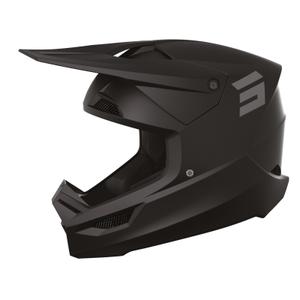 Motorcross Helm Shot Furious Solid Zwart