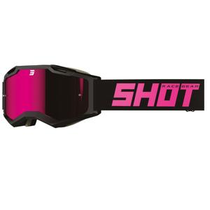 Motorcrossbril Shot Iris 2.0 Solid zwart en roze