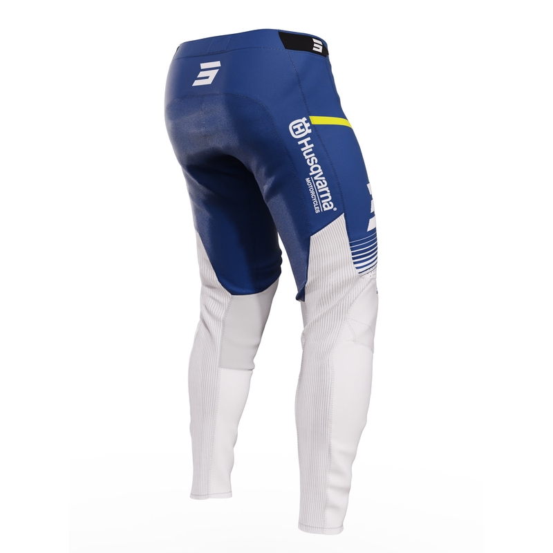 Shot Aerolite Husqvarna LE crossbroek wit-blauw aanbieding uitverkoop