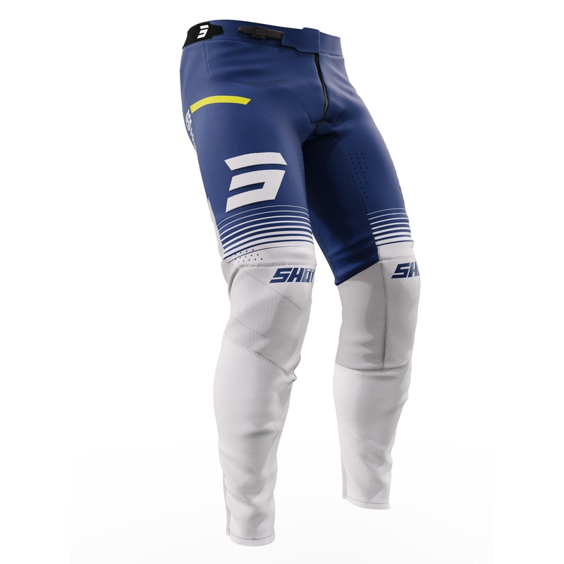Shot Aerolite Husqvarna LE crossbroek wit-blauw aanbieding uitverkoop