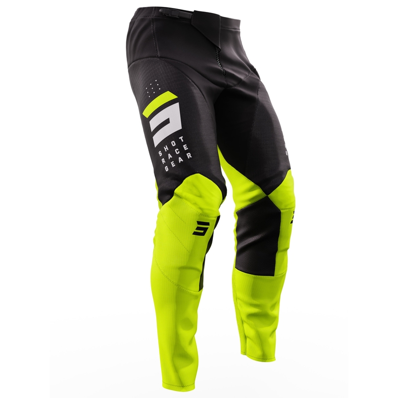 Motorcrossbroek Shot Contact Camo 2.0 zwart-fluo geel uitverkoop