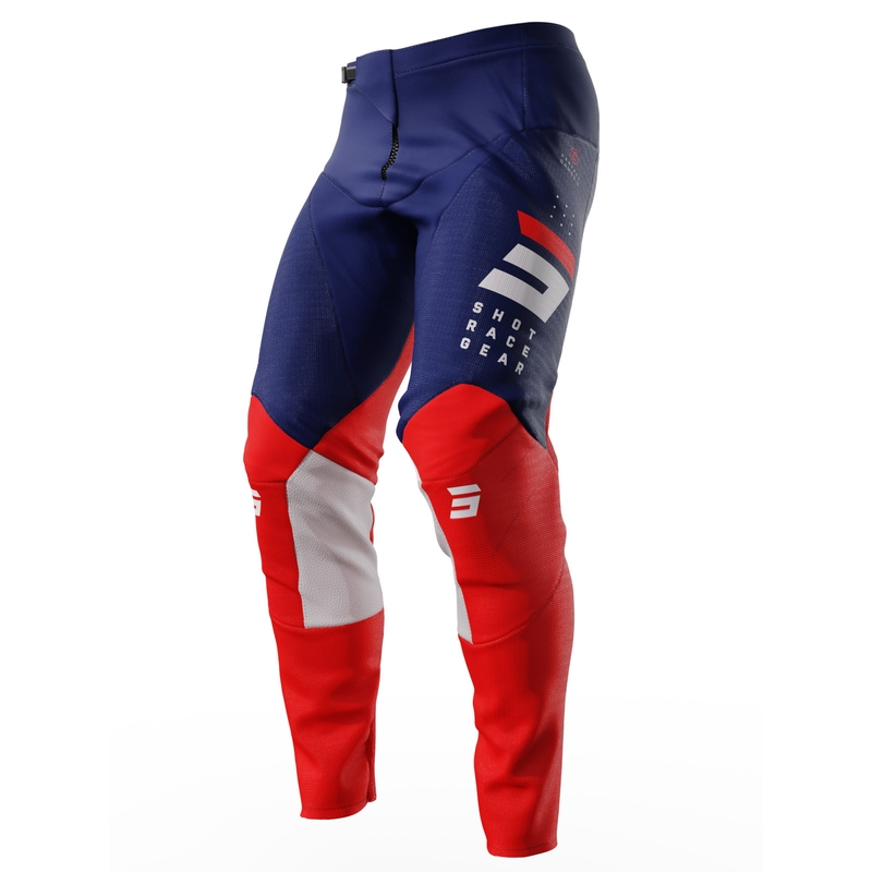 Motorcrossbroek Shot Contact Camo 2.0 rood-blauw uitverkoop