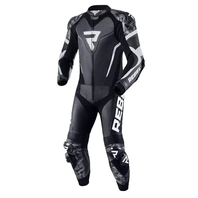 Rebelhorn Rebel zwart-wit motoroverall