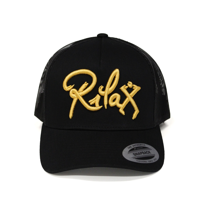 Rilax mesh pet zwart-goud