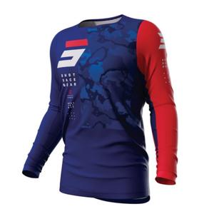 Motorcross trui Shot Contact Camo 2.0 rood-blauw uitverkoop