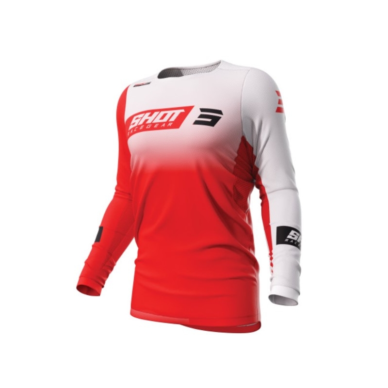 Motorcross trui Shot Contact Scope rood en wit uitverkoop