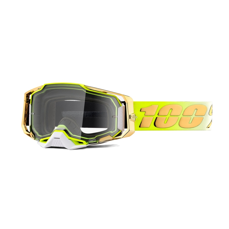 Motorcrossbril 100% ARMEGA Feelgood goud (helder plexi)