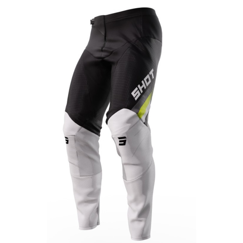 Motorcrossbroek Shot Contact Tracer zwart-wit-geel uitverkoop