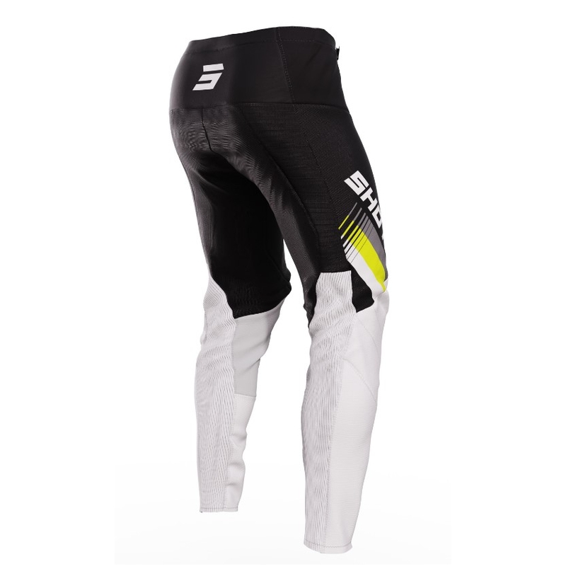 Motorcrossbroek Shot Contact Tracer zwart-wit-geel uitverkoop