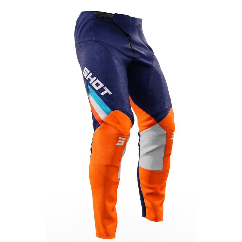 Motorcrossbroek Shot Contact Tracer blauw-oranje uitverkoop