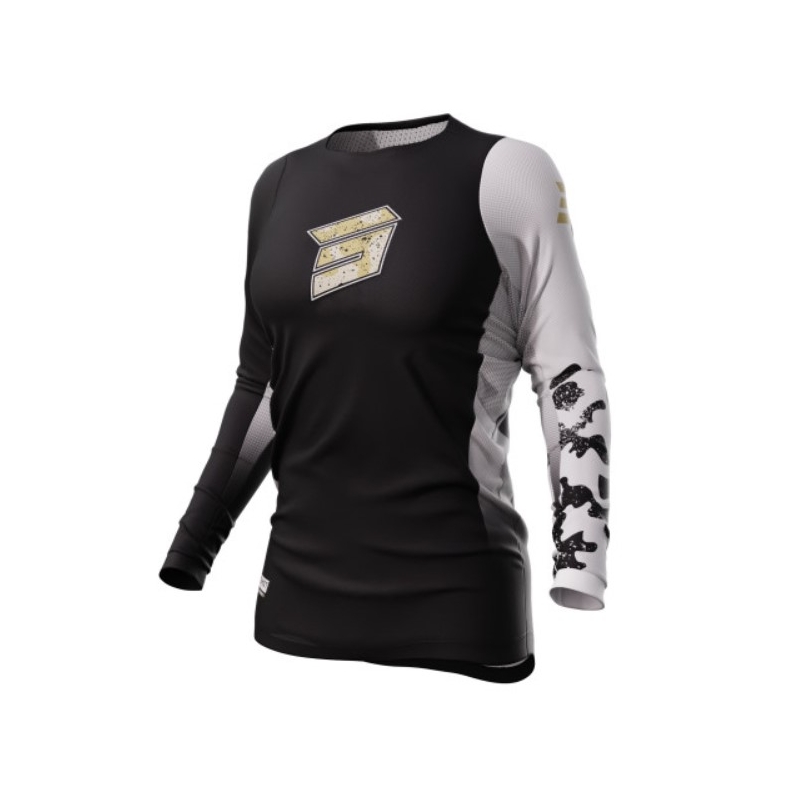 Dames motocrosstrui Shot Contact Shelly 2.0 zwart-wit-bruin uitverkoop