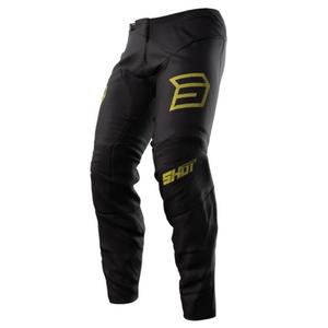 Motorcrossbroek Shot Devo Army zwart-goud uitverkoop