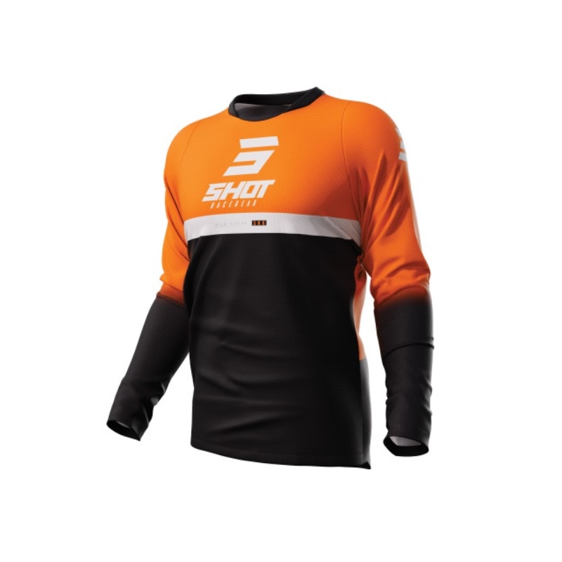 Motorcross trui Shot Devo Reflex zwart-oranje uitverkoop