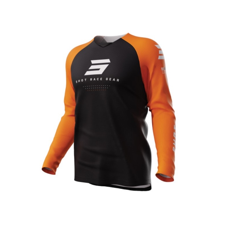 Motorcross trui Shot Raw Escape zwart-oranje uitverkoop