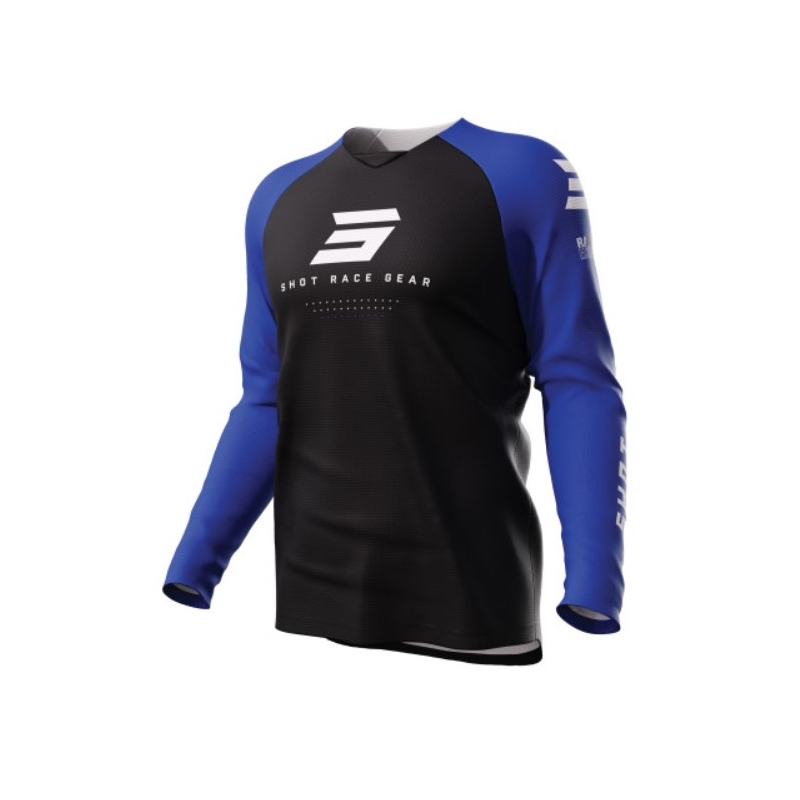 Motorcross trui Shot Raw Escape zwart en blauw uitverkoop