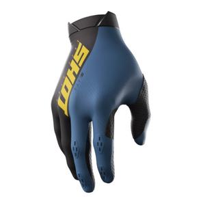 Motorcross handschoenen Shot Lite zwart-geel-blauw uitverkoop