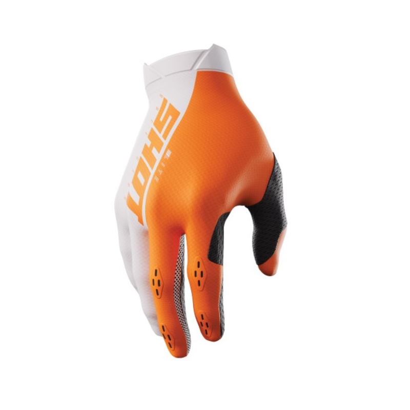 Motorcross handschoenen Shot Lite wit-oranje uitverkoop