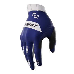 Motorcross handschoenen Shot Race wit-blauw