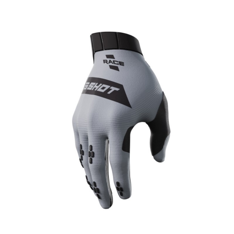 Motorcross handschoenen Shot Race zwart-grijs