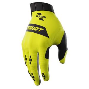 Motorcross handschoenen Shot Race zwart-fluo geel uitverkoop