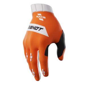 Motorcross handschoenen Shot Race wit-oranje