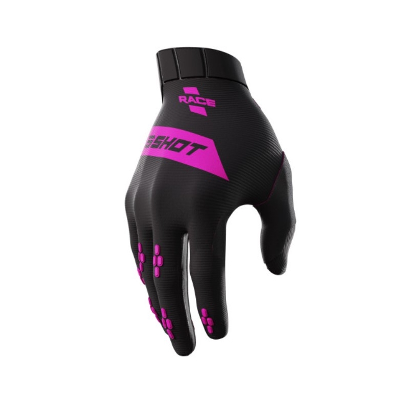 Motorcross handschoenen Shot Race zwart en roze uitverkoop