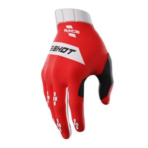 Motorcross handschoenen Shot Race wit-rood