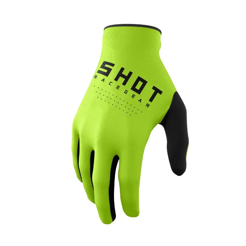 Motorcross handschoenen Shot Raw zwart-fluogroen uitverkoop