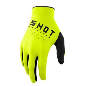 Motorcross handschoenen Shot Raw zwart-fluo geel uitverkoop