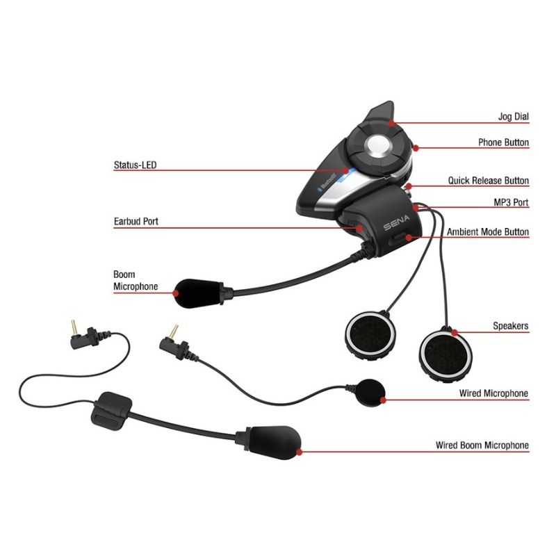 Set van 2 stuks bluetooth handsfree headset SENA 20S EVO