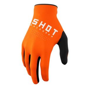 Motorcross handschoenen Shot Raw zwart-wit-oranje uitverkoop