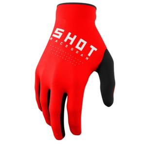 Motorcross handschoenen Shot Raw zwart-wit-rood uitverkoop