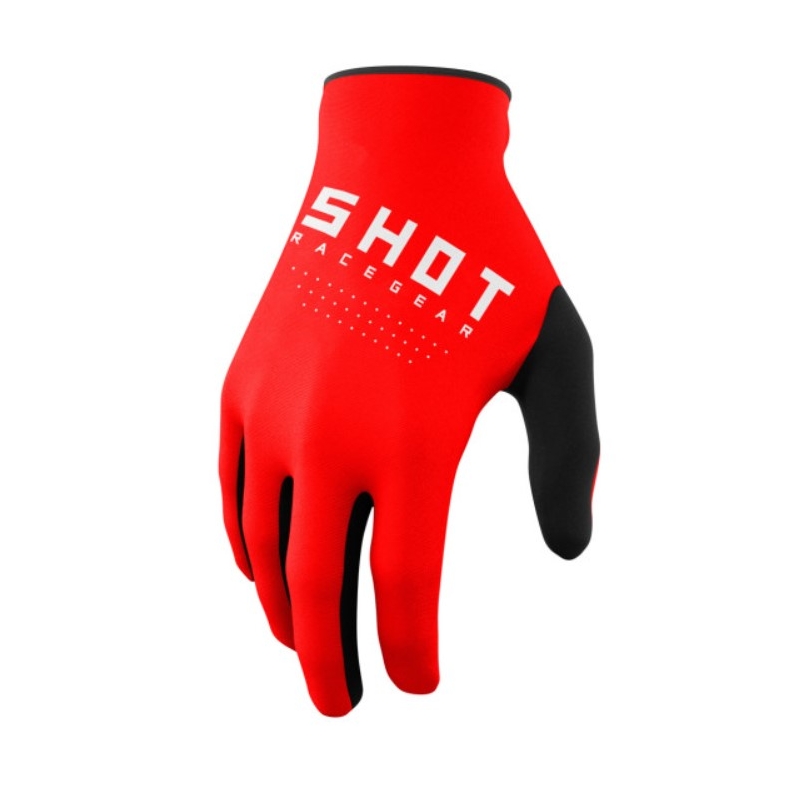 Motorcross handschoenen Shot Raw zwart-wit-rood uitverkoop