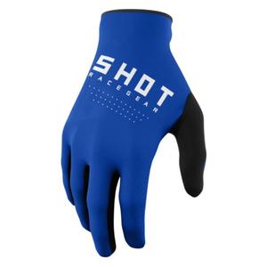 Motorcross handschoenen Shot Raw zwart-wit-blauw uitverkoop