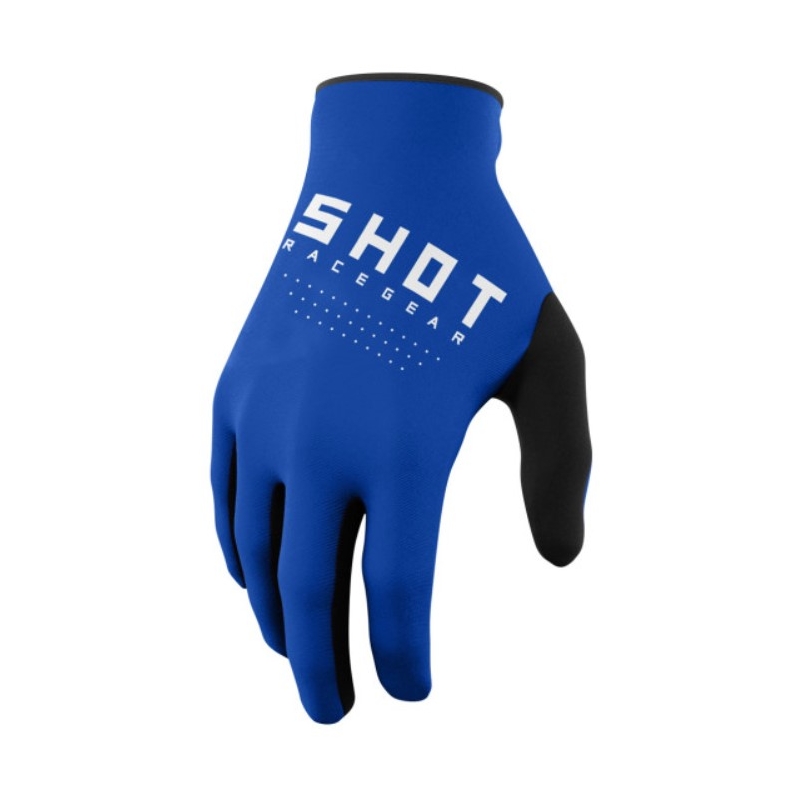 Motorcross handschoenen Shot Raw zwart-wit-blauw uitverkoop