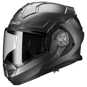 LS2 FF901 Advant X Solid titanium matte opklapbare motorhelm