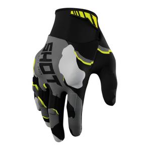 Motorcross handschoenen Shot Drift Camo zwart-camo-fluo geel uitverkoop