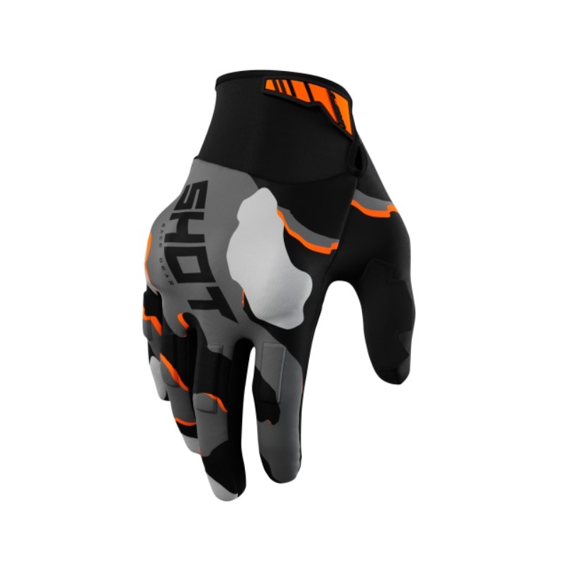 Motorcross handschoenen Shot Drift Camo zwart-camo-fluo oranje uitverkoop