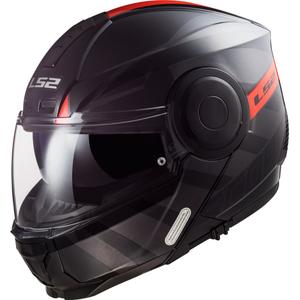 LS2 FF902 Scope Hamr zwart-titanium-rode motorhelm