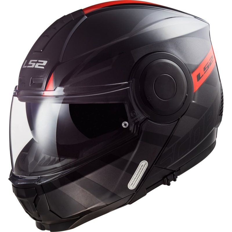 LS2 FF902 Scope Hamr zwart-titanium-rode motorhelm