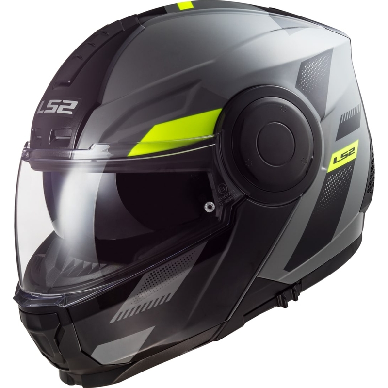 Opklapbare motorhelm LS2 FF902 Scope Max Nardo grijs-fluo geel