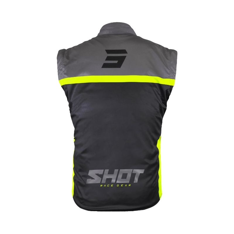 Softshell vest Shot Bodywarmer Lite 2.0 zwart-fluogeel uitverkoop