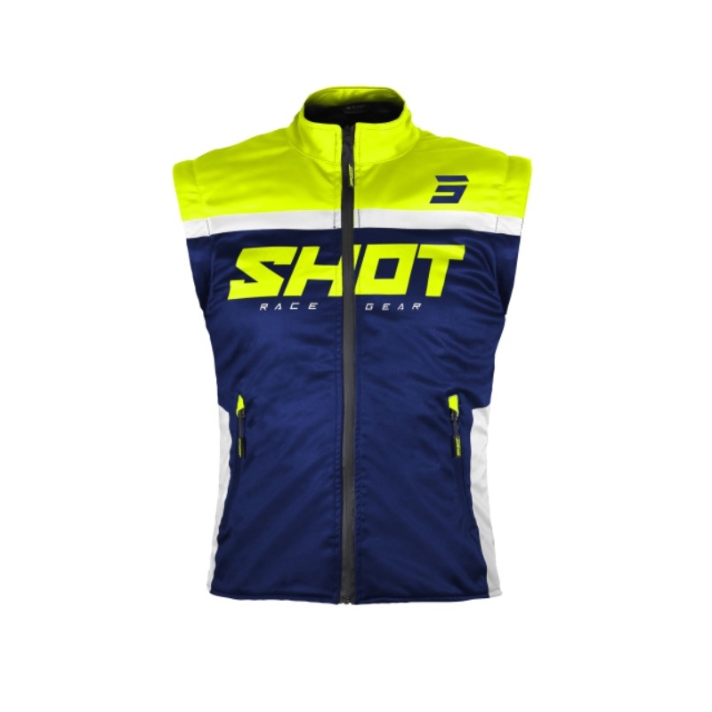 Softshellová vesta Shot Bodywarmer Lite 2.0 modro-bílo-fluo žlutá výprodej