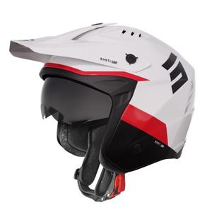 Motorfiets Helm Shot Sprong Trucs zwart-rood-wit
