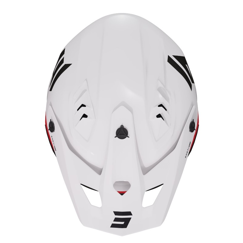 Motorfiets Helm Shot Sprong Trucs zwart-rood-wit