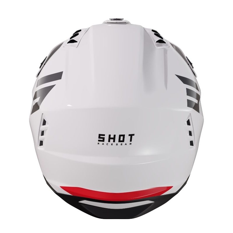 Motorfiets Helm Shot Sprong Trucs zwart-rood-wit